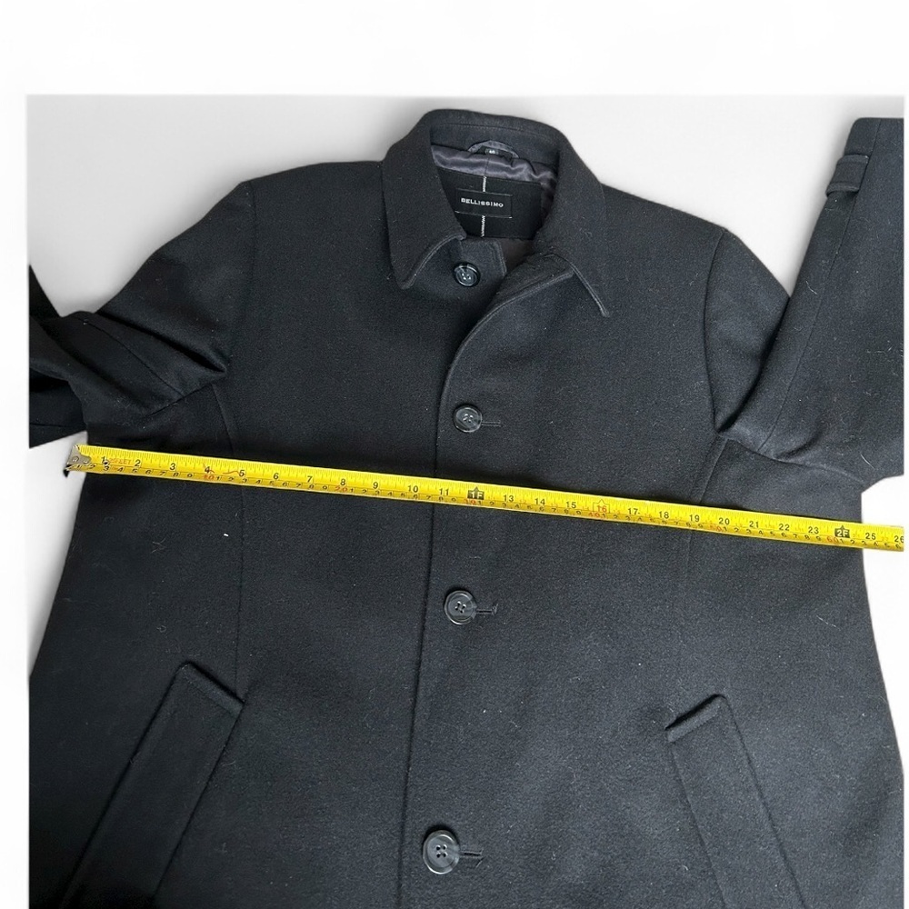 Wool Classic Black Men's Coat - Medium - Picture 10 of 15